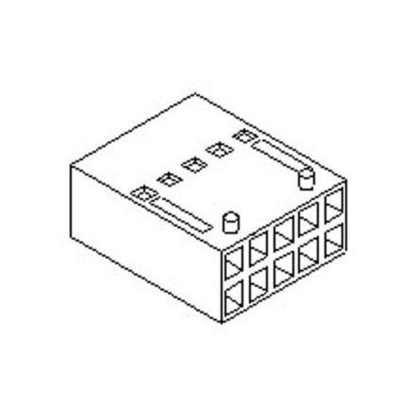 Molex Board Connector, 26 Contact(S), 2 Row(S), Female, Straight, 0.1 Inch Pitch, Crimp Terminal,  901430026